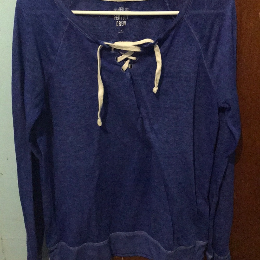 blue So perfect crew long sleeve shirt